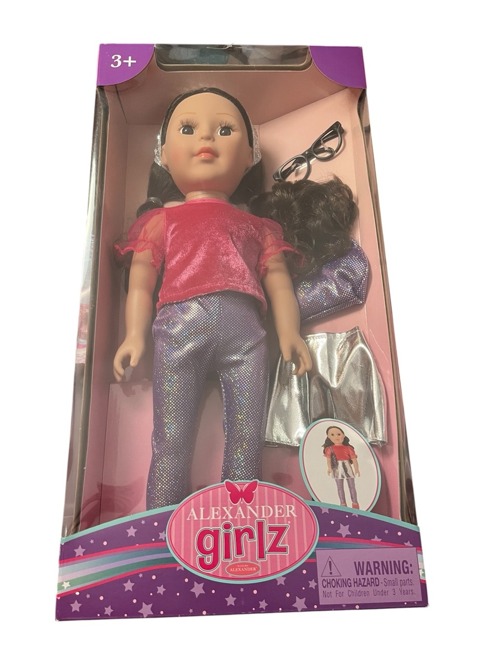 Madame Alexander Girlz Doll in Bright Pink Top & Shimmery Purple Pants